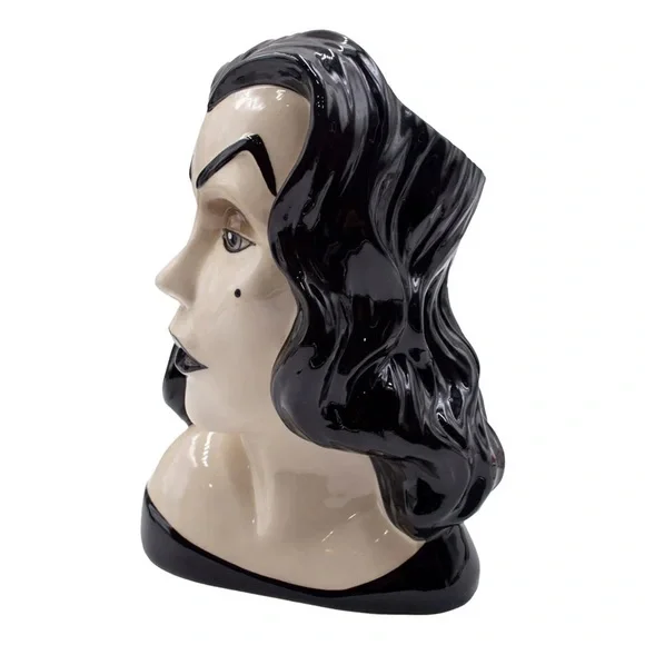 Vampira Portrait Ceramic Head Vase Flowers Kreepsville Gothic Horror Home Decor - Picture 4 of 6